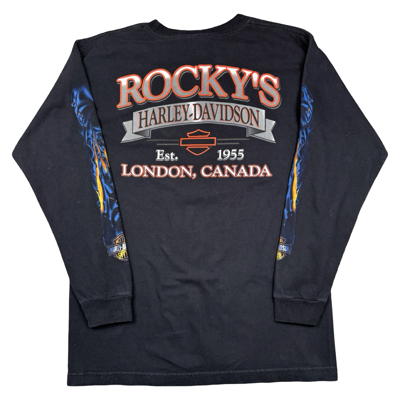 Vintage Harley Davidson Ripped Eagle L/S Tee Black