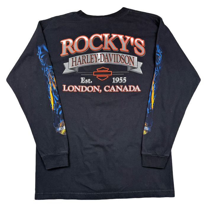 Vintage Harley Davidson Ripped Eagle L/S Tee Black | Vitnage Clothing Store Canada