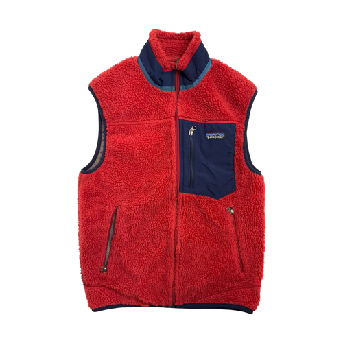 Vintage Patagonia Zip-Up Fleece Vest Red | Vintage Clothing Store Canada