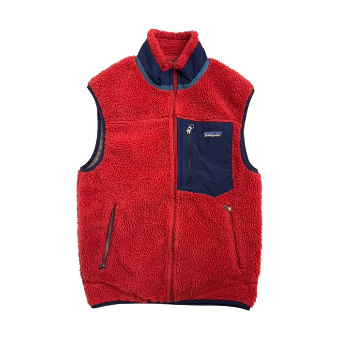 Vintage Patagonia Zip-Up Fleece Vest Red | Vitnage Clothing Store Canada