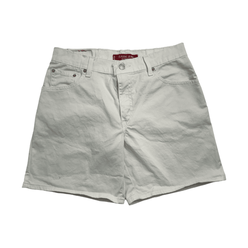 (30) Vintage 2000s Levi's Denim Shorts White | Vintage Clothing Store Canada