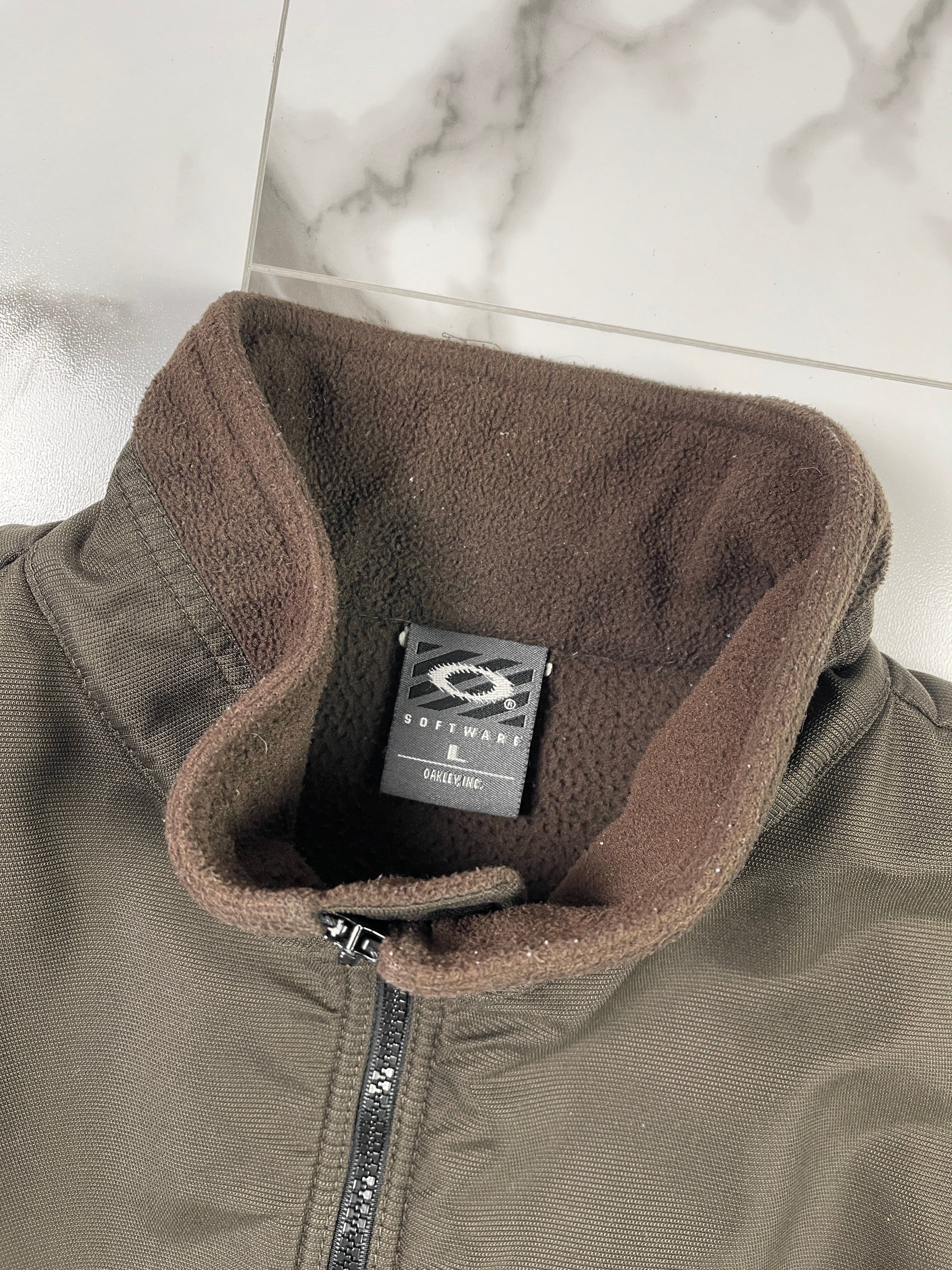 2000s Oakley Software Fleece Vest Brown