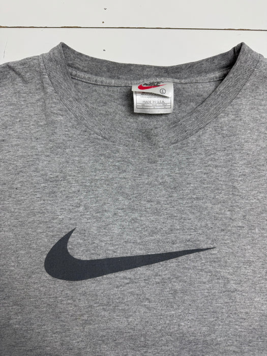 Vintage 90s Nike Big Swoosh Tee Grey | Vitnage Clothing Store Canada