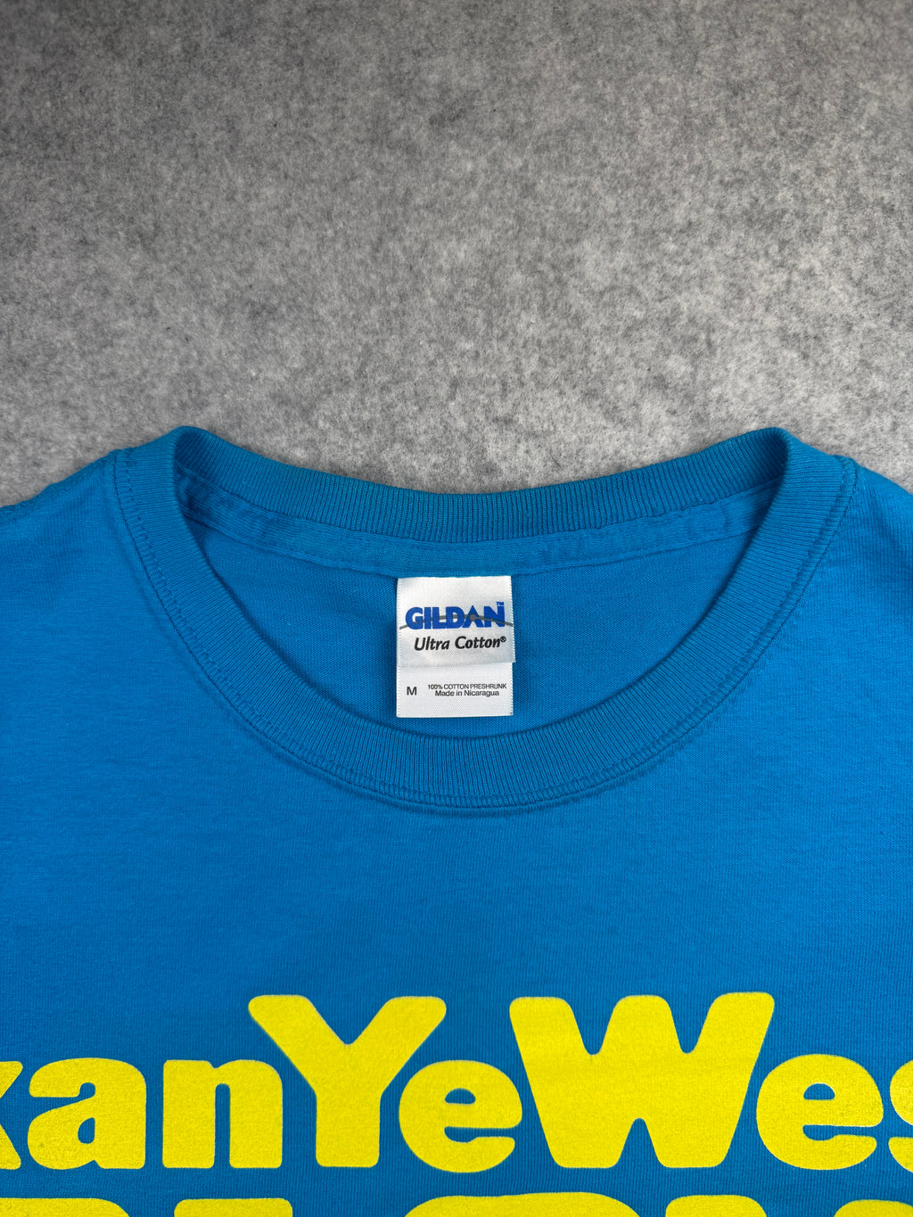Vintage 2000’s Kanye West Glow In The Dark Tour Tee Blue