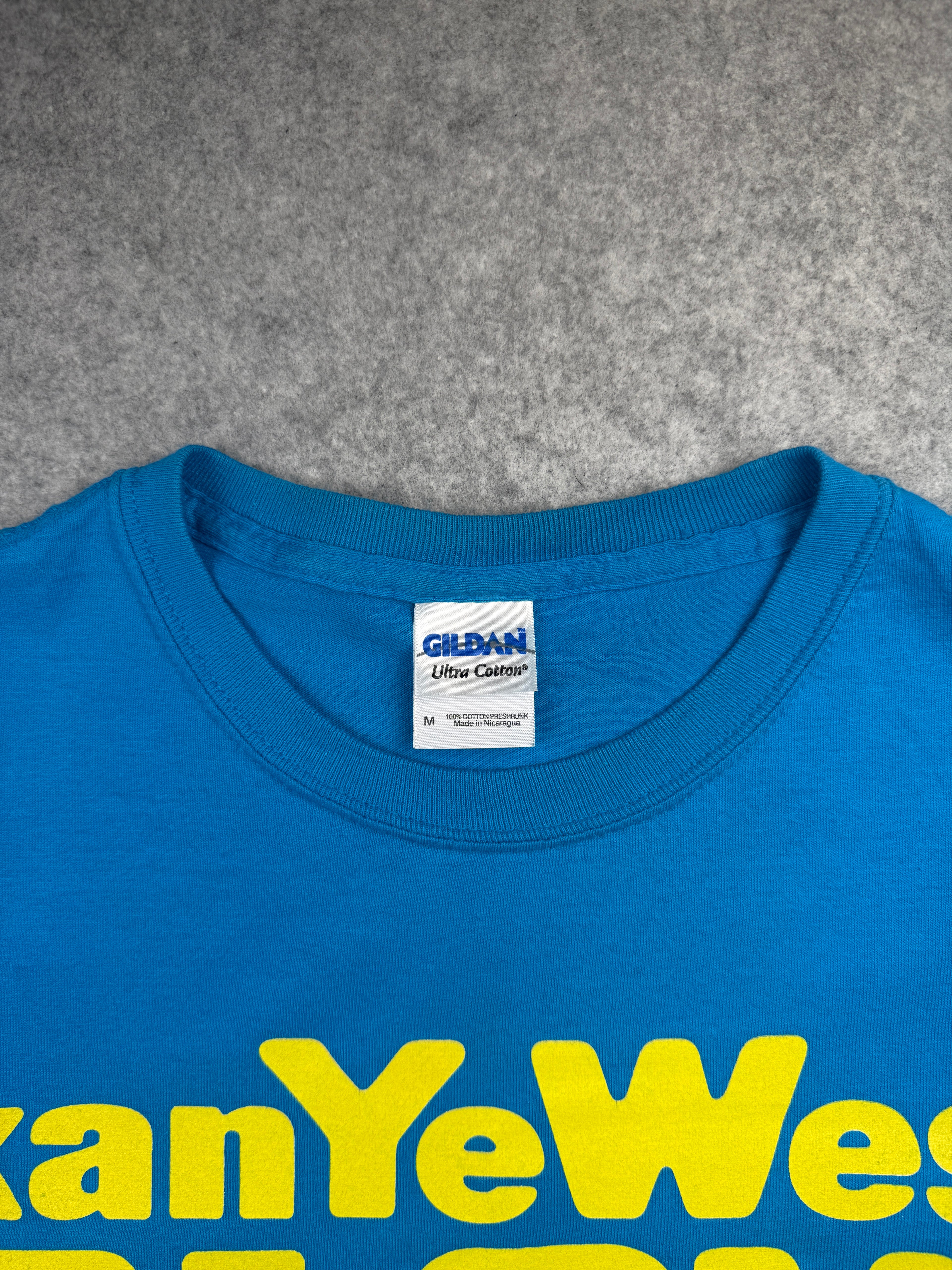 Vintage 2000’s Kanye West Glow In The Dark Tour Tee Blue