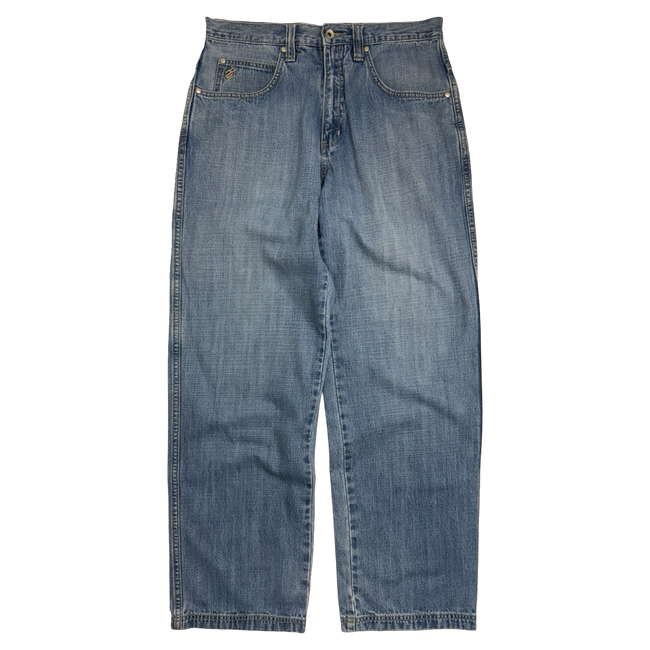 Rocawear Embroidered Logo Blue Denim Pants