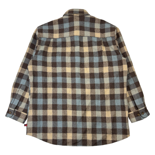 Woolrich Plaid Wool Button Up Brown | Vintage Clothing Store Canada