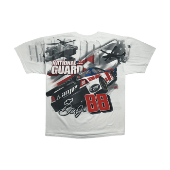 (XXL) Vintage Dale Jr. National Guard Nascar Racing Tee White