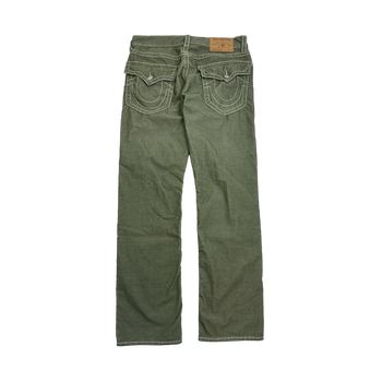 (35) Vintage True Religion Straight Cut Style Pants Green