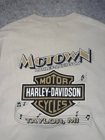 Vintage Harley Davidson Motown Tee Beige