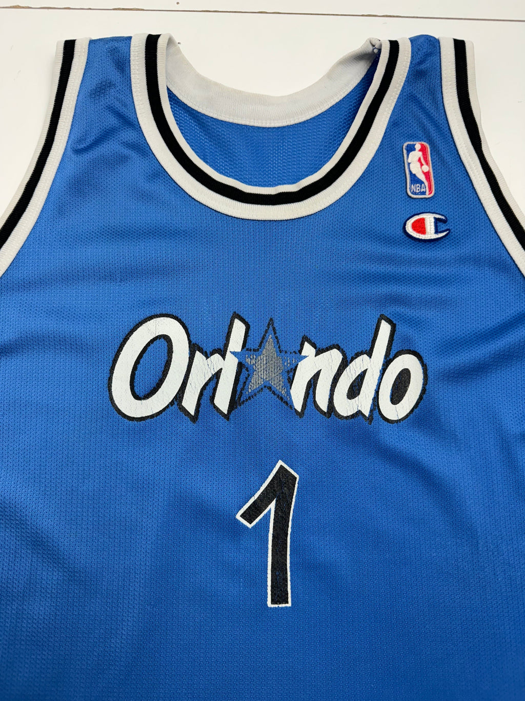 (M) Vintage Champion Orlando Magic Penny Hardaway Jersey Blue