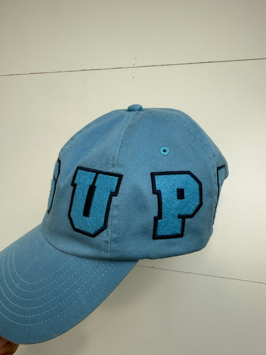 Supreme Spellout 6 Panel Hat Light Blue (USED) | Vitnage Clothing Store Canada