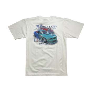 (M) Vintage Ford Mustang Vaughn Gitten Jr Tee White