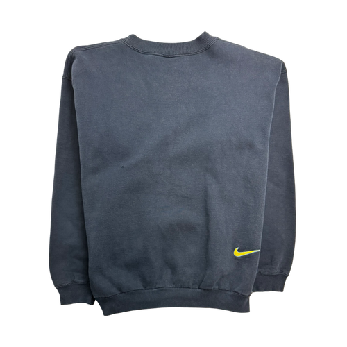 Vintage 90s Nike Side Print Sweatshirt Navy | Vintage Clothing Store Canada