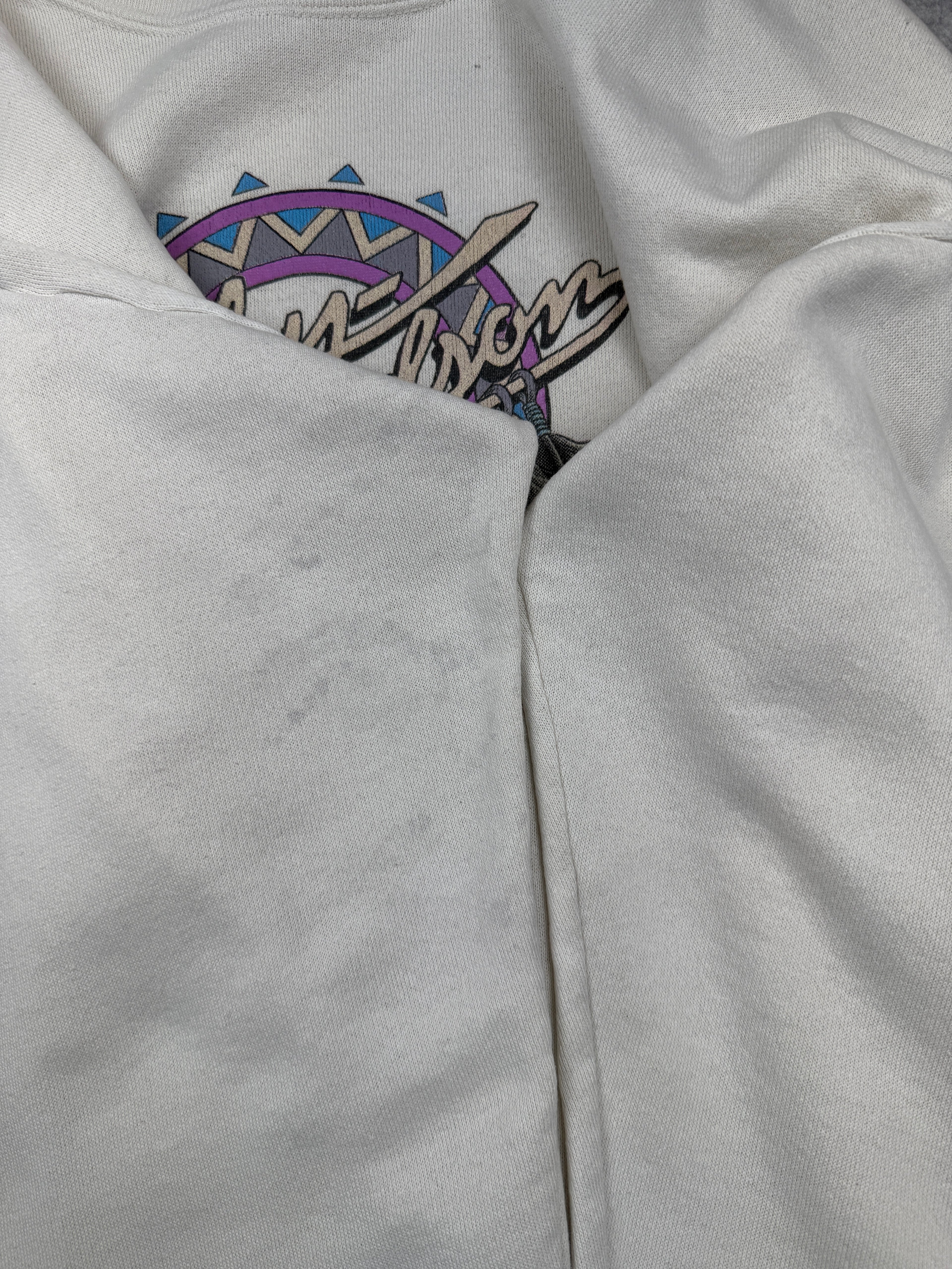 Vintage Harley Davidson 3D Emblem U.S Steel Sweatshirt White