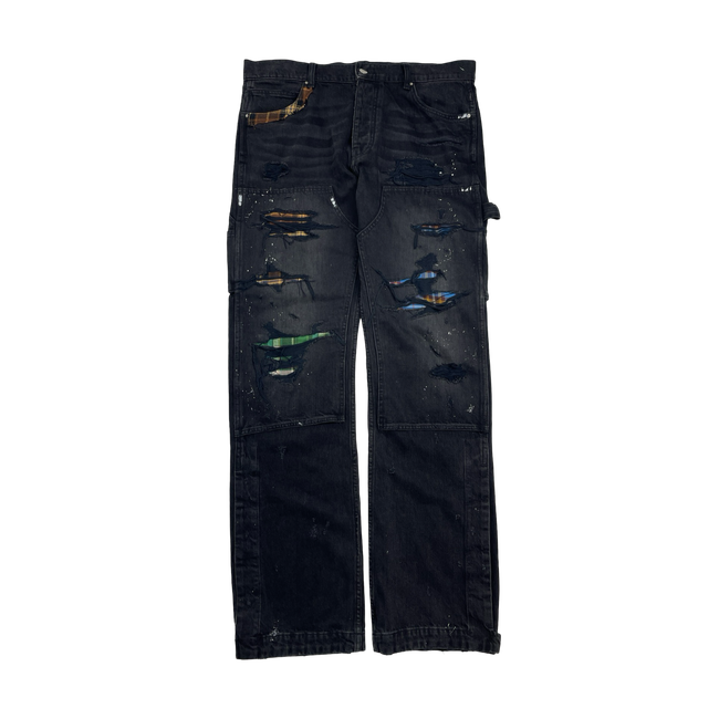 Amiri Distressed Denim Carpenter Pants Black (USED)