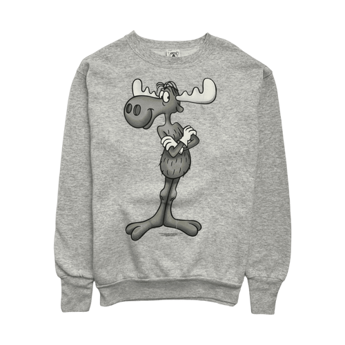 (S) Vintage '98 Bullwinkle J. Moose Sweatshirt Grey | Vintage Clothing Store Canada