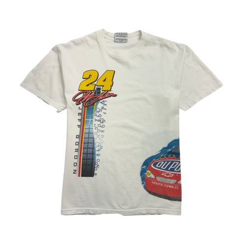 (S) Vintage '04 Nascar Jeff Gordon Side Print Tee White | Vintage Clothing Store Canada