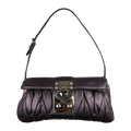 Miu Miu Vitello Lux Matelasse Flap Pochette Purple