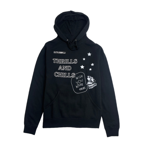 Travis Scott Astroworld Lollapalooza Thrills And Chills Hoodie Black | Vintage Clothing Store Canada