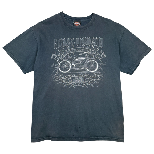 Vintage Harley Davidson Metallic Canada Flag Tee Black | Vintage Clothing Store Canada