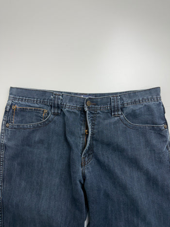 Pelle Pelle Dark Wash Embroidered Denim Pants