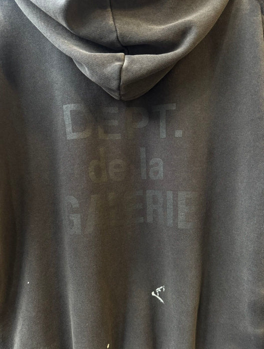 Gallery dept x Lanvin Black paint splattered hoodie | Vitnage Clothing Store Canada