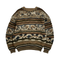 Vintage Tosani 3D Textured Knit Sweater Brown