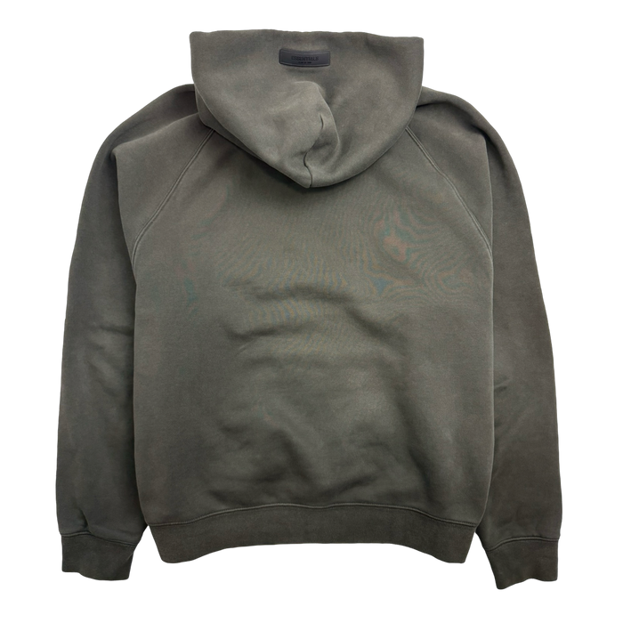 Fear of God Essentials Raglan Hoodie Gray Off Black (USED) | Vitnage Clothing Store Canada