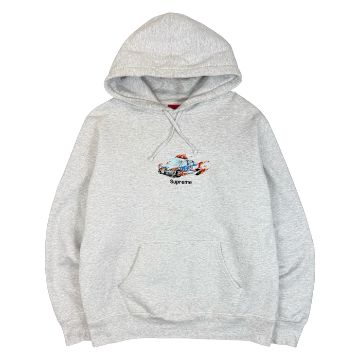 Supreme Cop Car Hooded Sweatshirt Ash Grey (USED) | Vitnage Clothing Store Canada