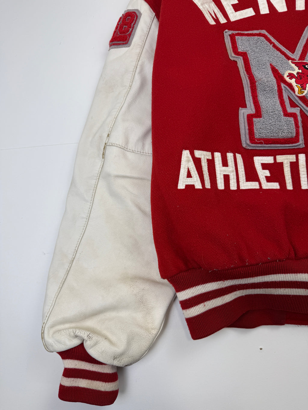 VIntage MHS Athletic Trainer Varsity Jacket Red