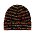 Supreme Hearts Beanie Black