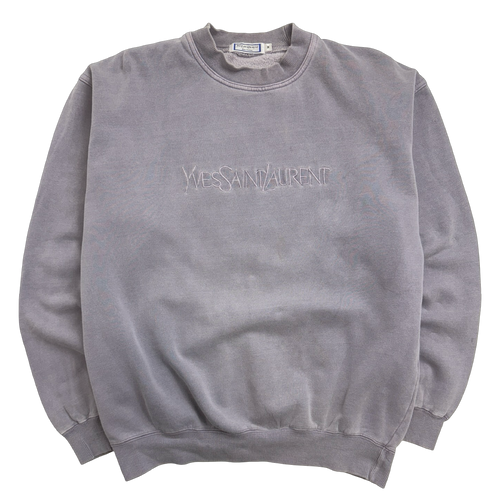 Vintage Yves Saint Laurent Sweatshirt Washed Purple | Vintage Clothing Store Canada