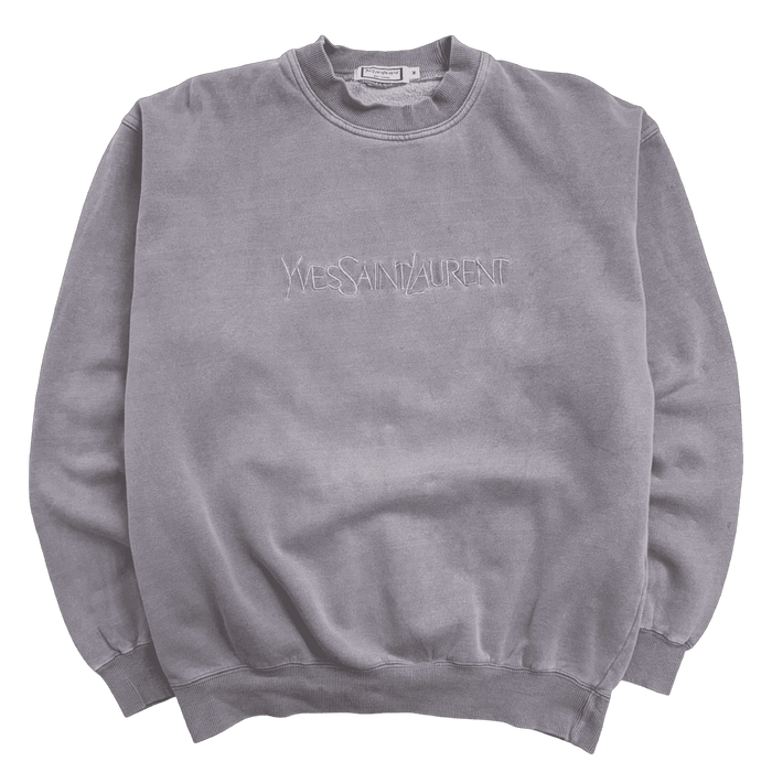 Vintage Yves Saint Laurent Sweatshirt Washed Purple | Vitnage Clothing Store Canada