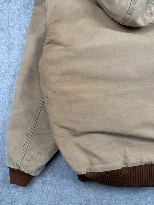 Vintage Carhartt Active Hooded Jacket Khaki | Vitnage Clothing Store Canada