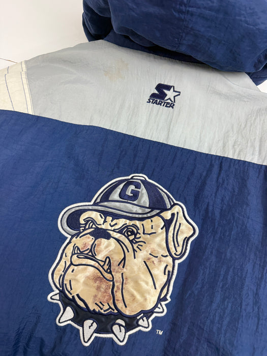 Vintage 90's Starter Georgetown Hoyas Zip Up Jacket | Vitnage Clothing Store Canada