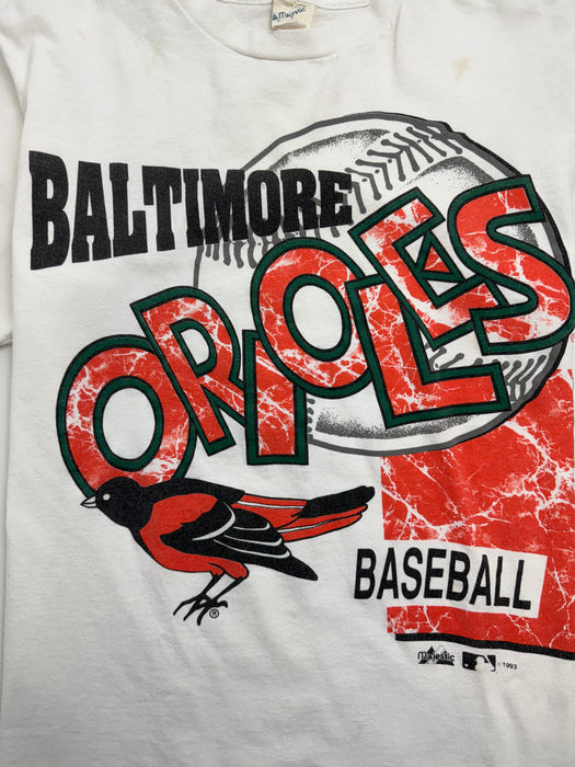 (S) Vintage '93 Baltimore Orioles Tee White | Vitnage Clothing Store Canada