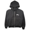 Stussy Club Crown Zip-Up Hoodie Black (USED)