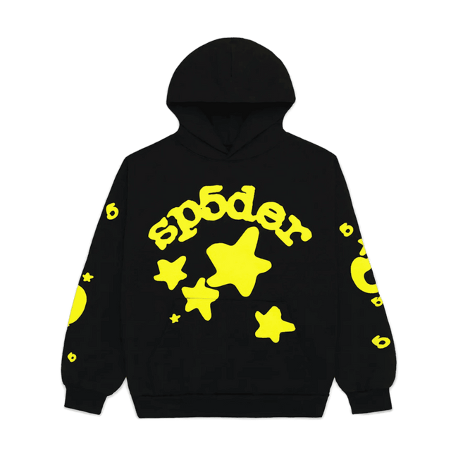 Sp5der Beluga Hoodie Onyx/Yellow