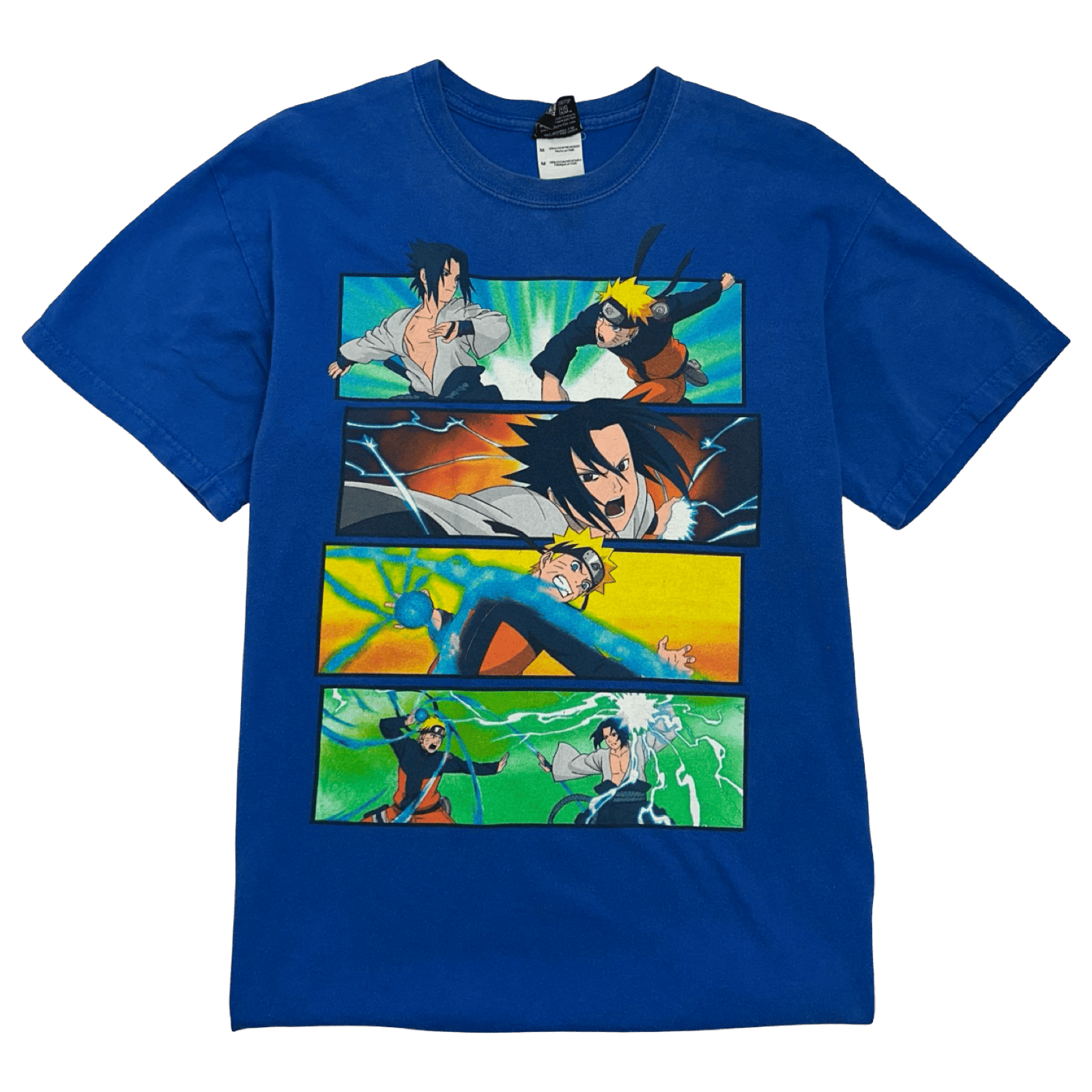 Vintage 2000’s Naruto Shippuden Fight Scene Tee Blue