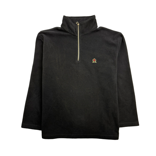 (L) Vintage Tommy Hilfiger Quarter Zip Fleece Black