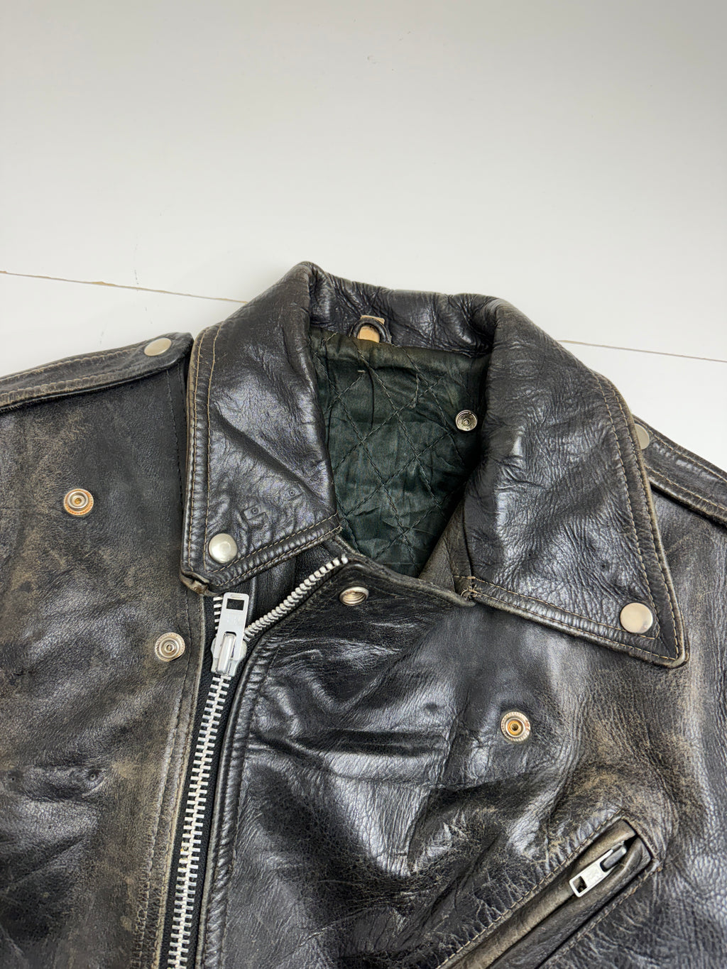 Vintage Harley Davidson Biker Leather Jacket