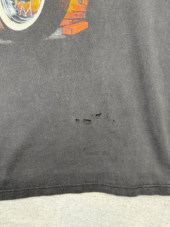 Vintage Harley Davidson Living Life At Full Throttle Tee Black