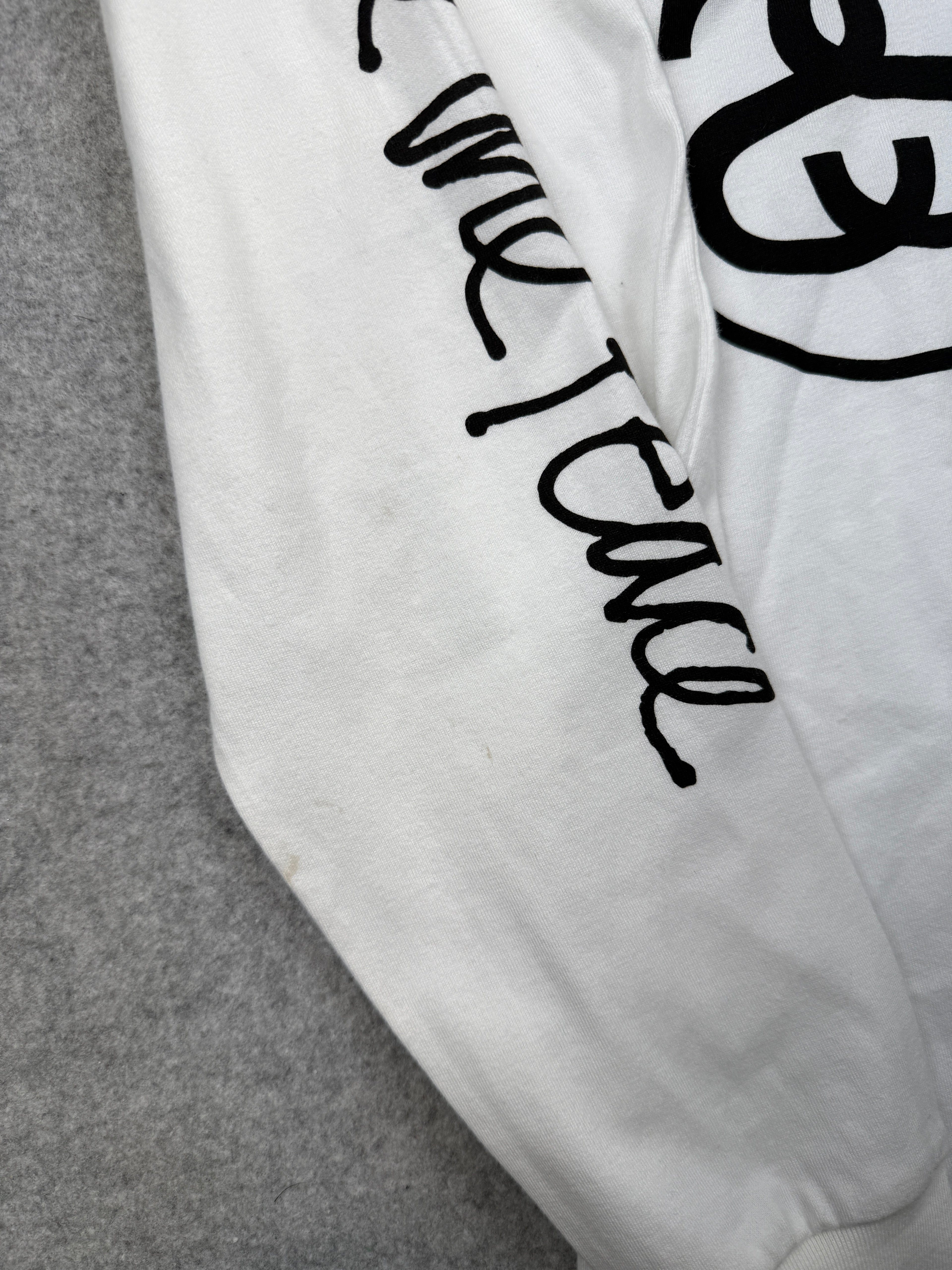Vintage Stussy Increase The Peace L/S Tee White