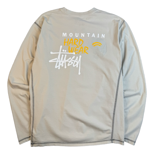 Stussy Mountain Hard Wear L/S Tee Cream (USED) | Vintage Clothing Store Canada