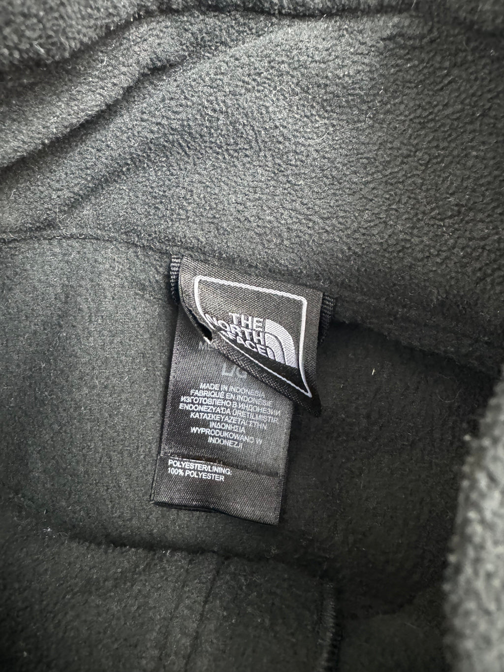 (L) The North Face Full-Zip Fleece Black