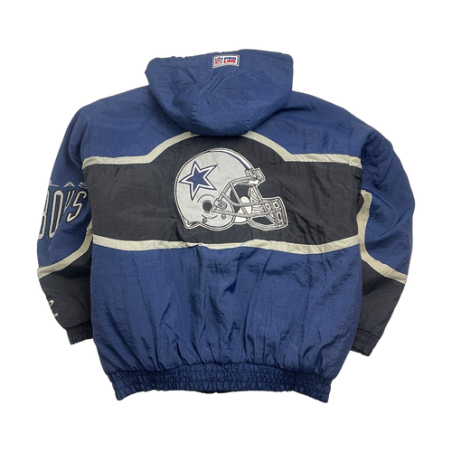 (XL) Vintage Logo Athletic Dallas Cowboys Hooded Jacket | Vintage Clothing Store Canada