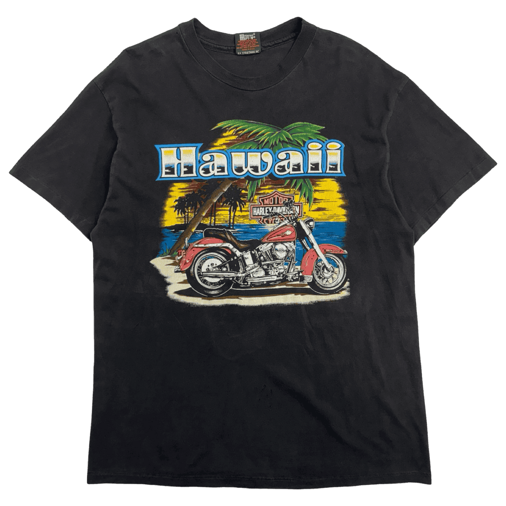 Vintage 1990s Harley Davidson Honolulu Hawaii Tee Black