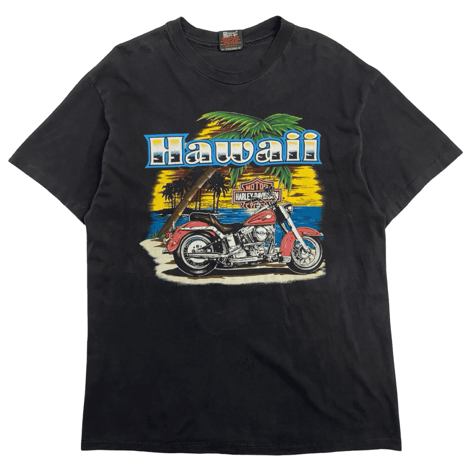 Vintage 1990s Harley Davidson Honolulu Hawaii Tee Black