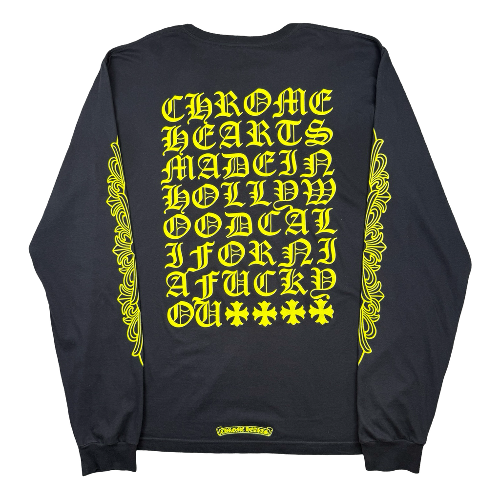 Chrome Hearts Made In Hollywood L/S Tee Black/Yellow